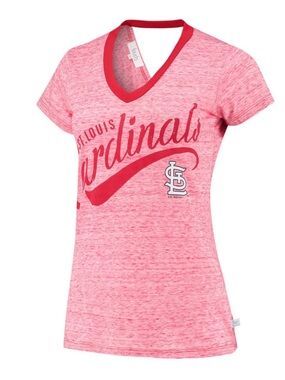 NWT TOUCH by Alyssa Milano Red STL Cardinals Hail Mary V-Neck Back Wrap Tee XXL